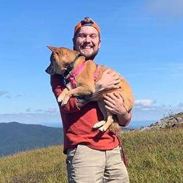 Pfp of me and my dog Roxy up on Mt. Washington